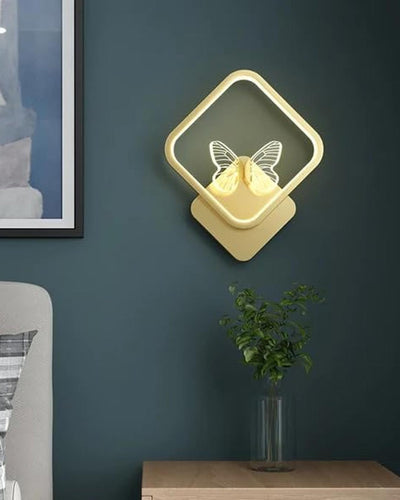 Butterfly Square Wall Sconce - Gold