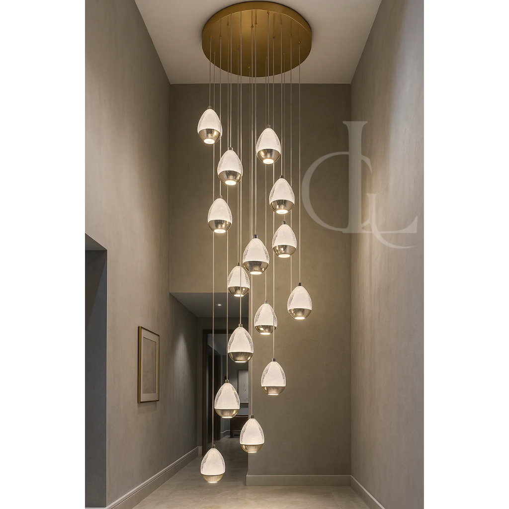 Velora Drop (Glass,Gold) Chandelier