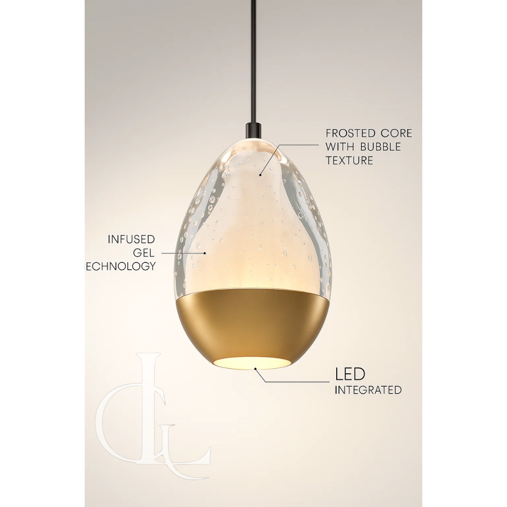 Velora Drop (Glass,Gold) Chandelier