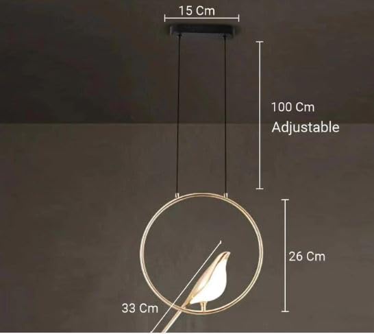 Optimistic Birdie Glow Pendant Lamp With Metal Base