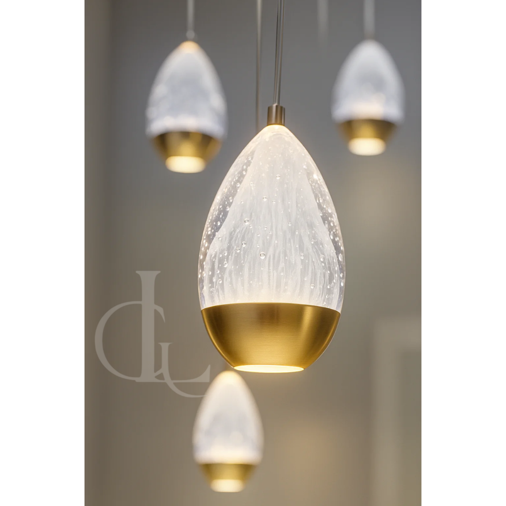 Velora Drop (Glass,Gold) Chandelier
