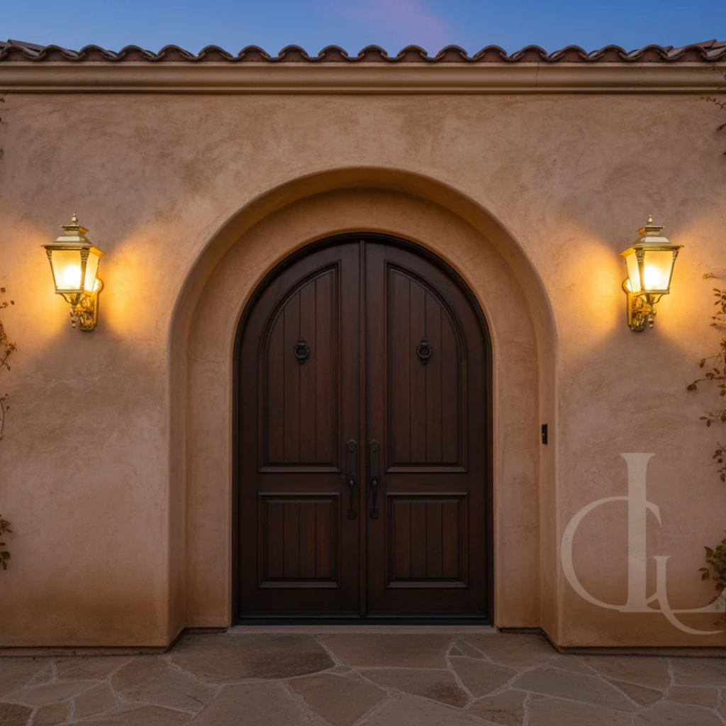 Villa Mystery (Gold) Outdoor Wall Light