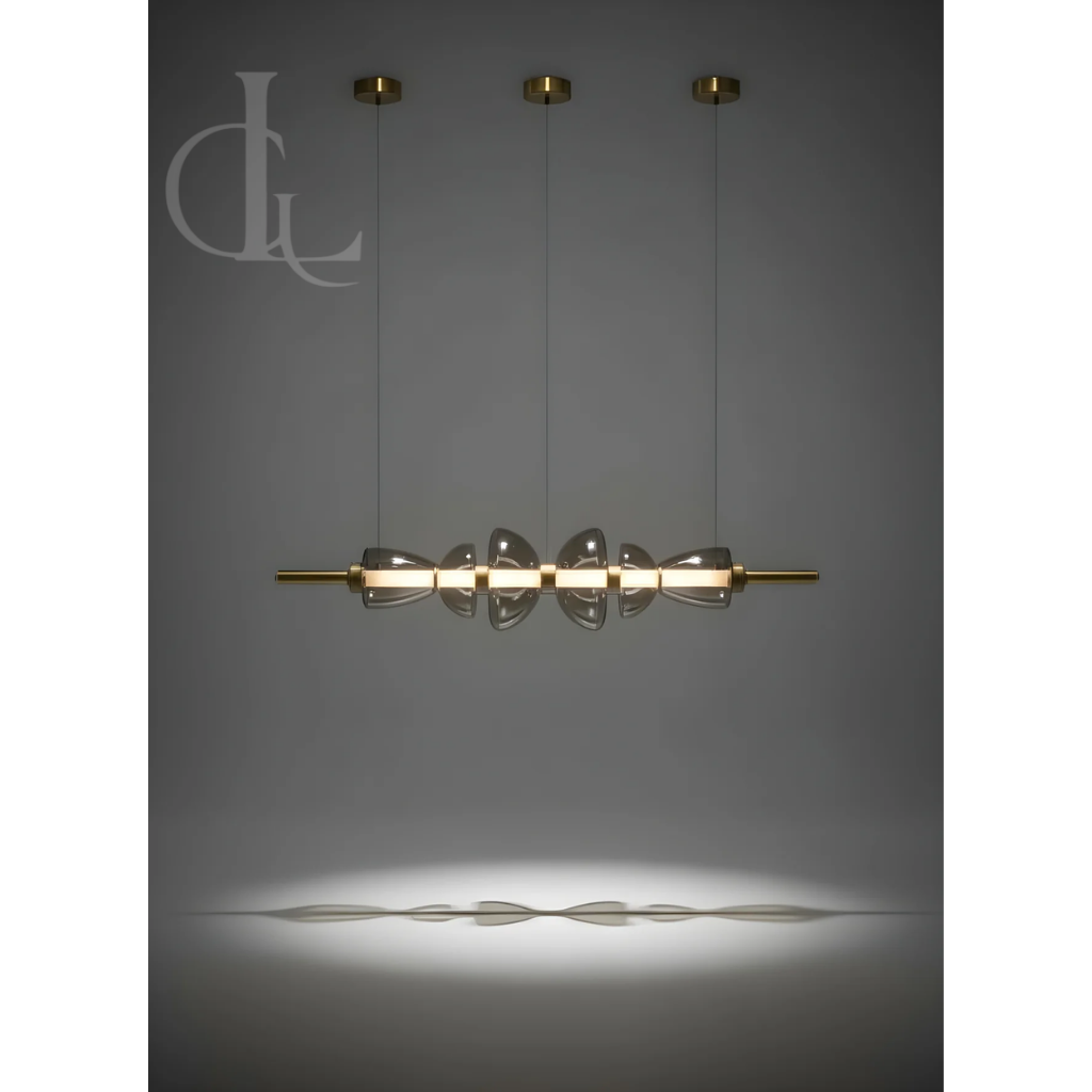 Separating Shadows (Smokey, 1100mm, Gold) Chandelier