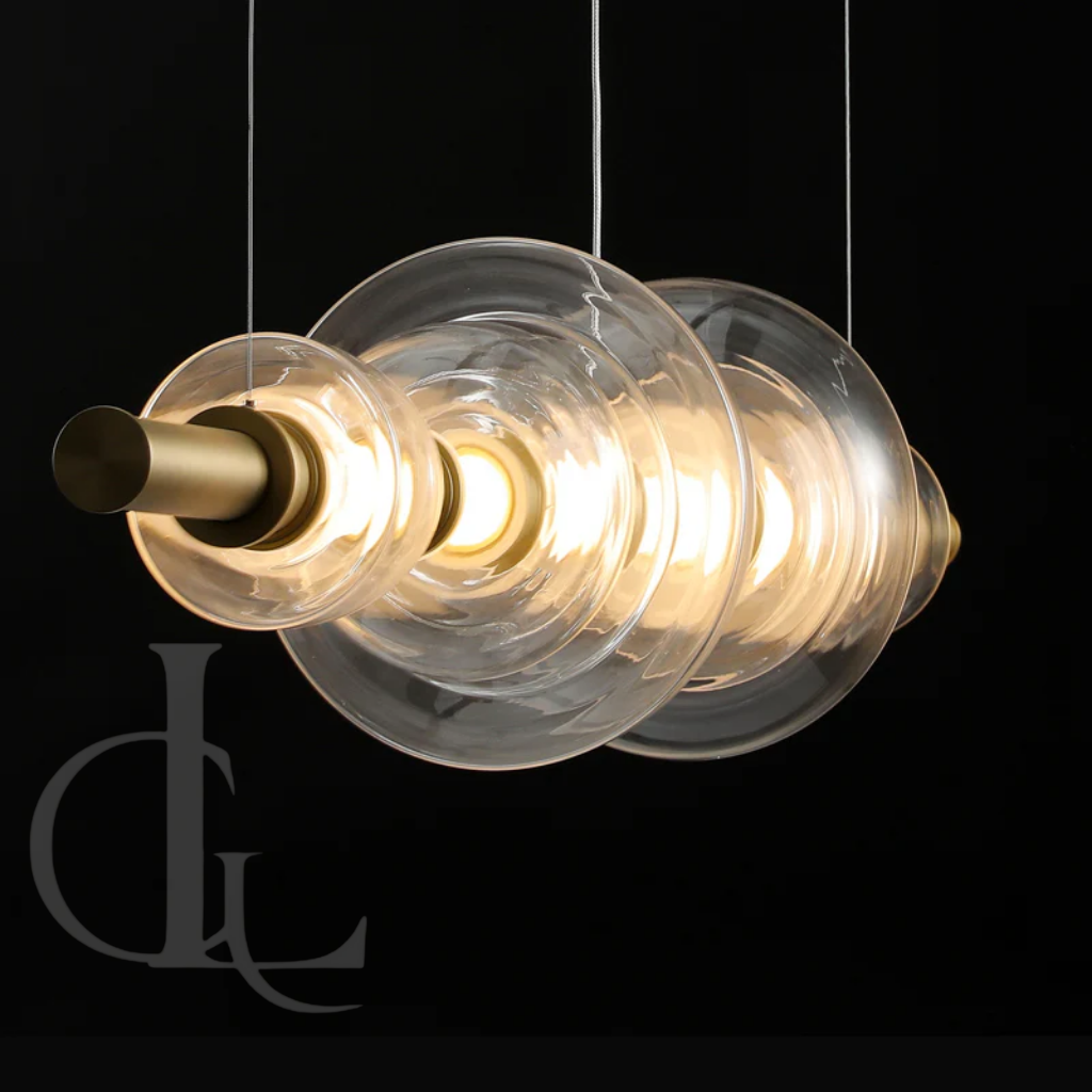 Separating Shadows (Smokey, 1100mm, Gold) Chandelier