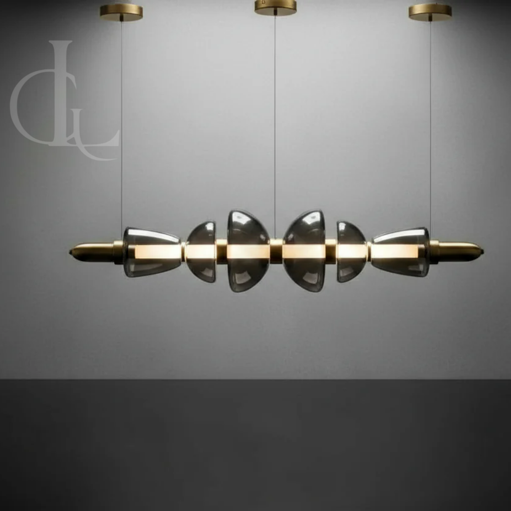 Separating Shadows (Smokey, 1000mm, Gold) Chandelier