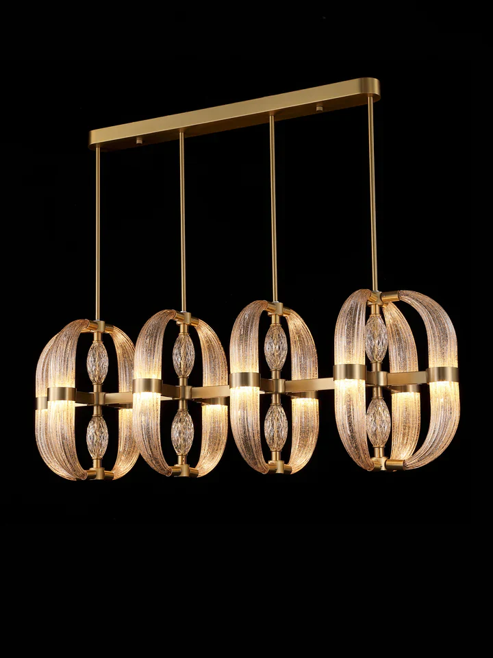 Crystal Glass Dining Chandelier Lamp