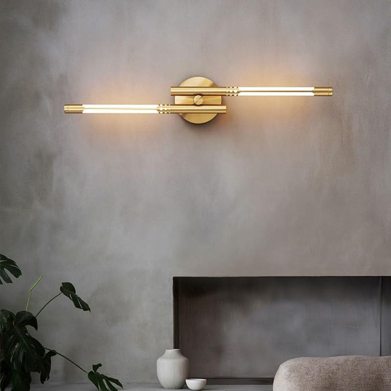 LED Gold Electroplated Long Wall Light
