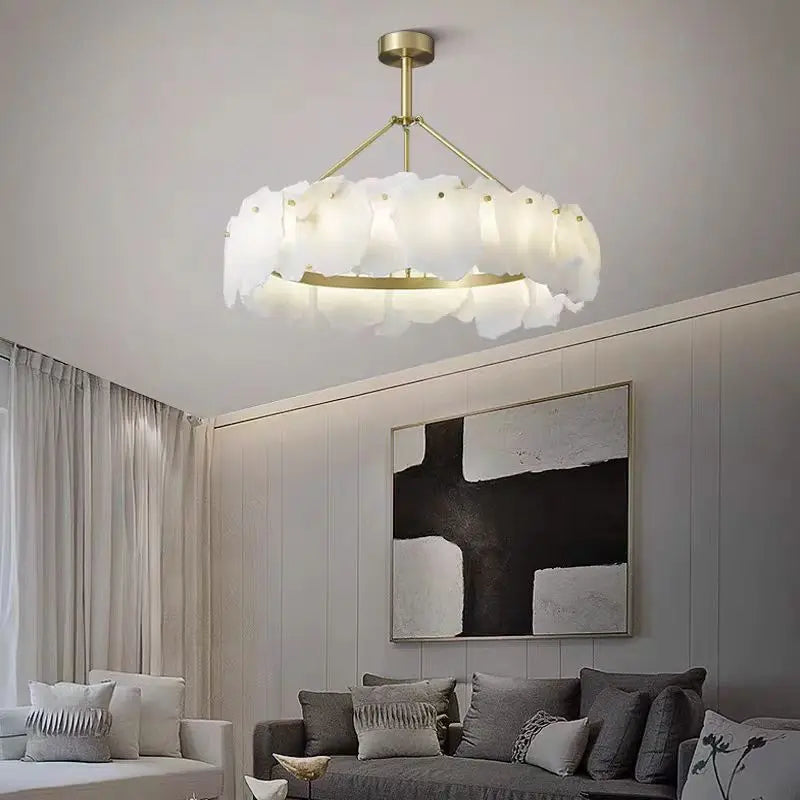 Modern Style Indoor Decoration Alabaster Chandelier