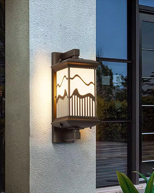 Air Waves (Brown) Outdoor Wall Light