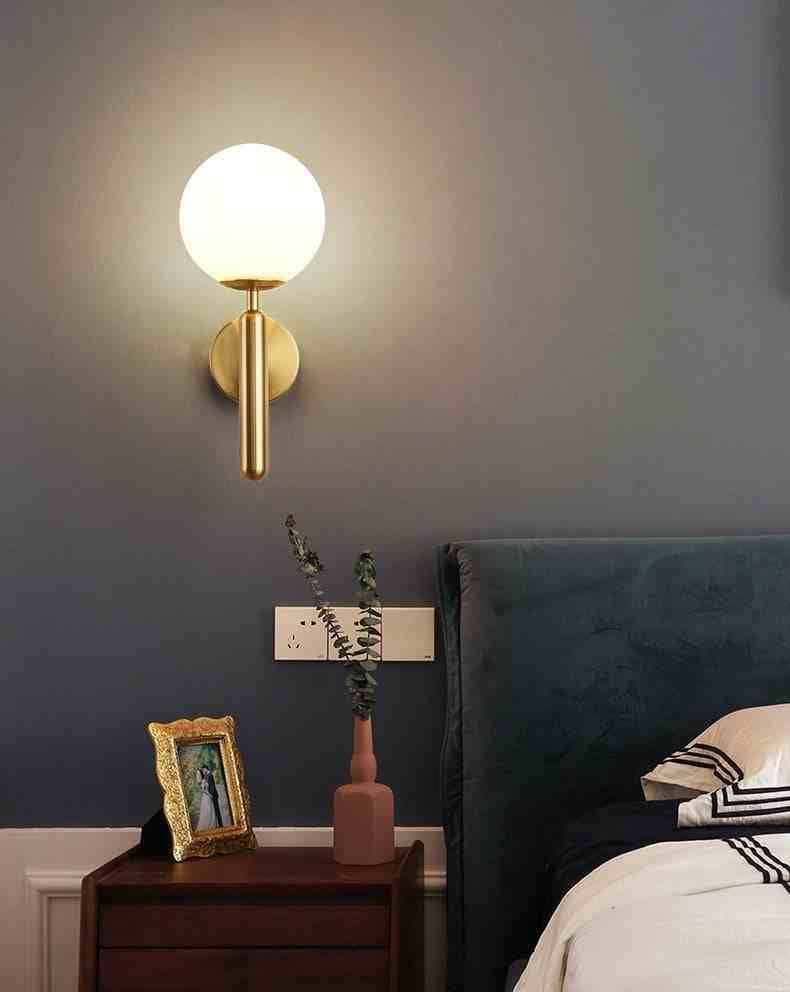 Elegant Glass Globe Ball Wall Light