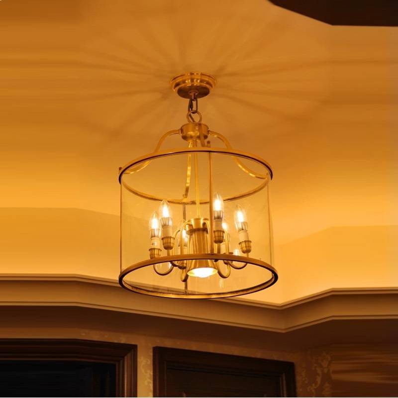 Antique Charm Brass Glow Chandelier