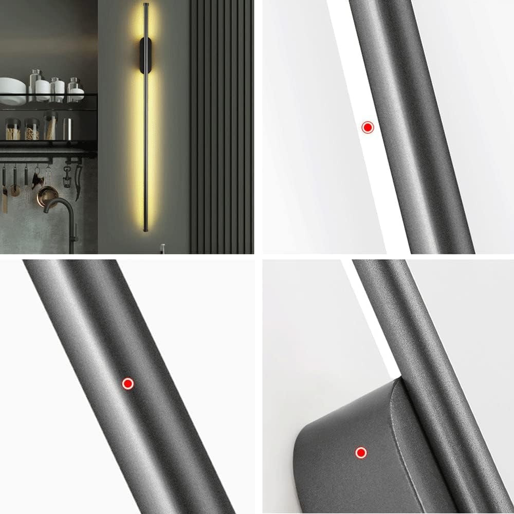 Black Metal Strip 60 Cm Wall Light