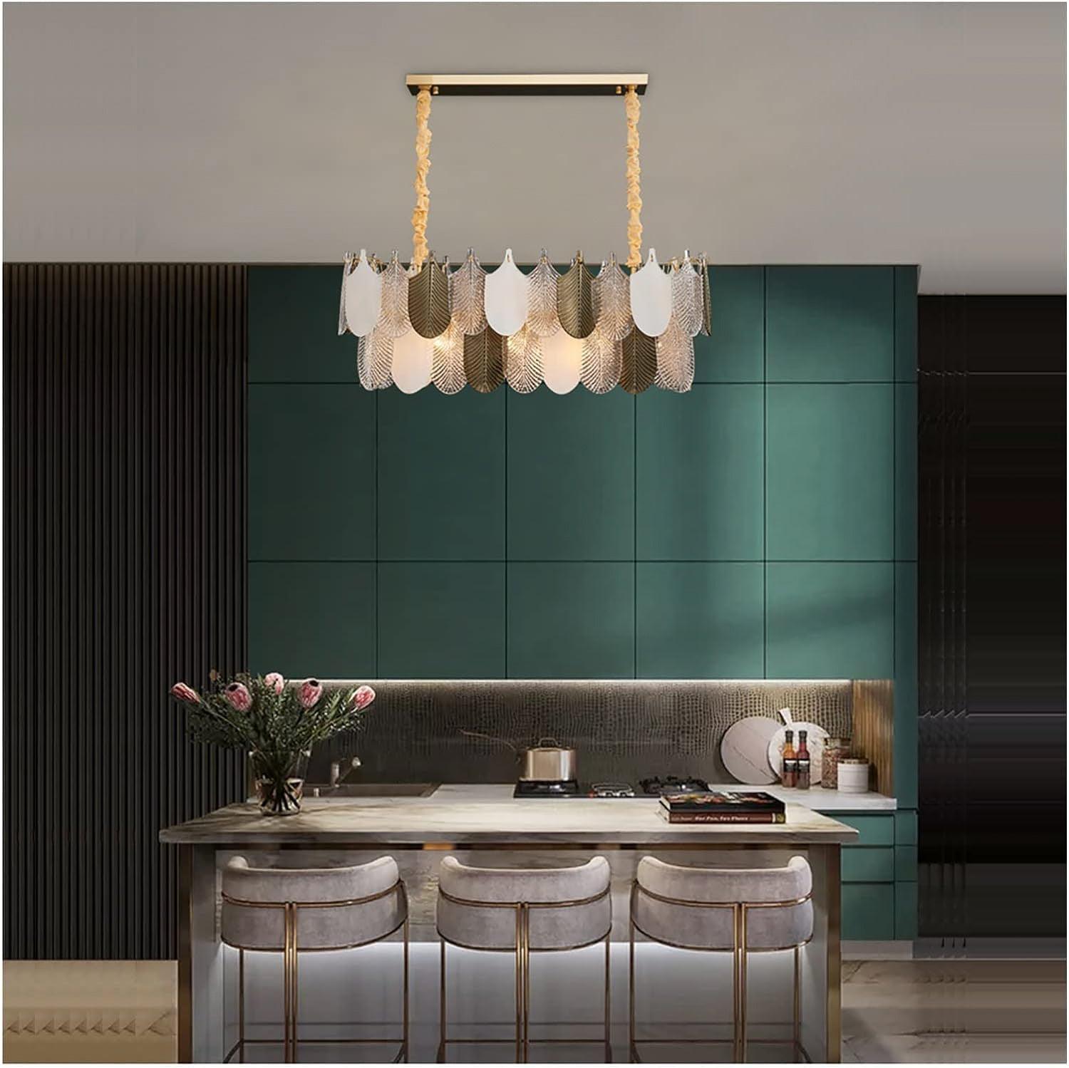 Gold Metal Led Chandelier Hanging Suspension Lamp