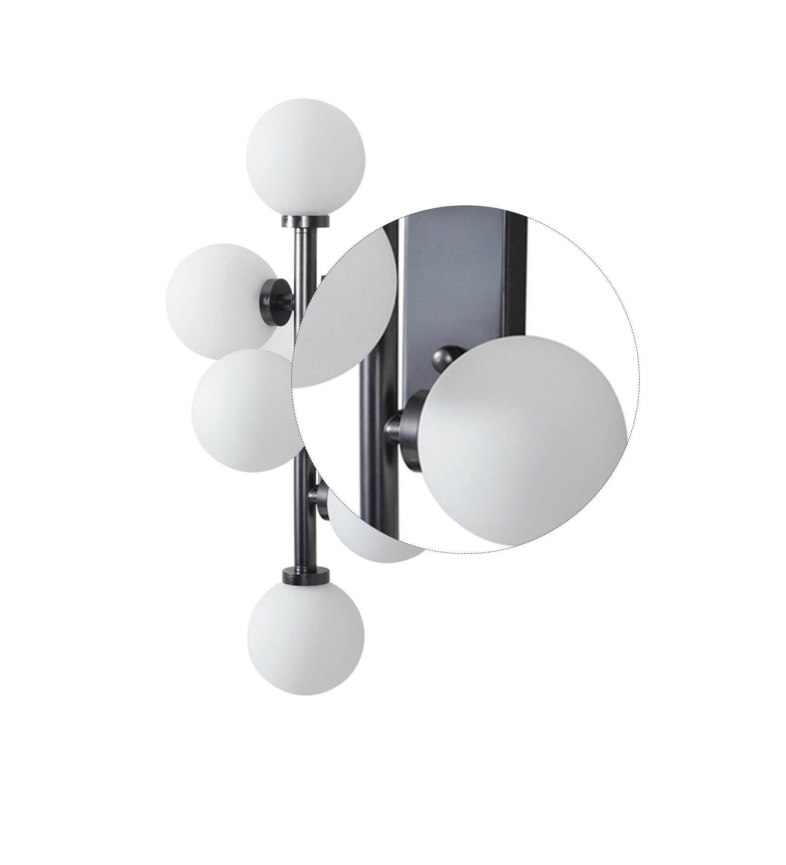 White Metal and Glass Wall Light