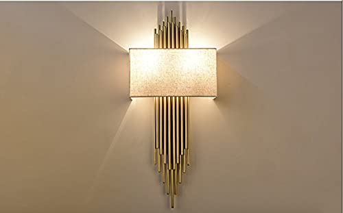 White Shade Modern Gold Metal Wall Light