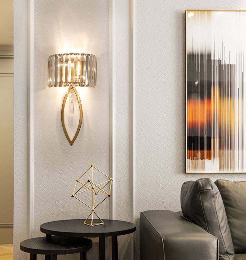 Attached 3.0 (Gold) Crystal Wall Light