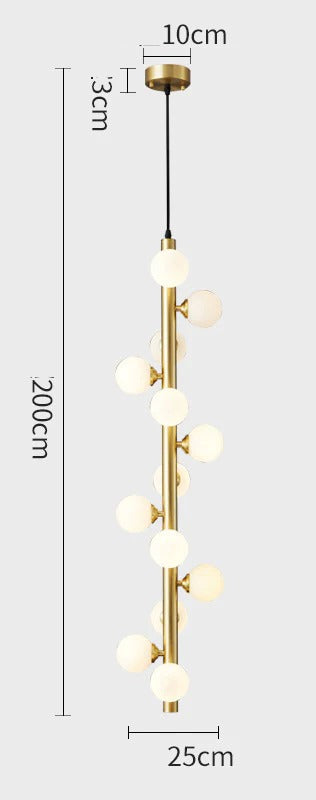 Glow Flow Frosted Gold Pendant Light