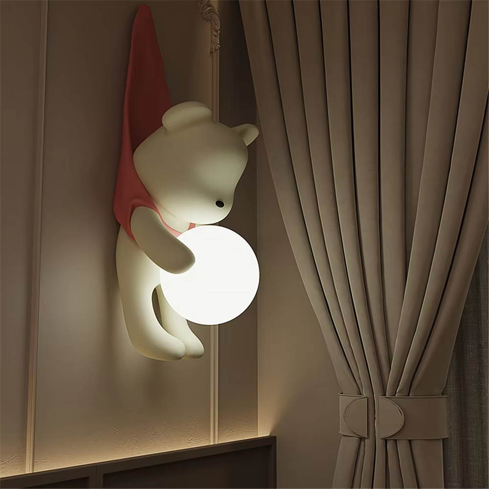 Hanging Bear Wall Hanging Light