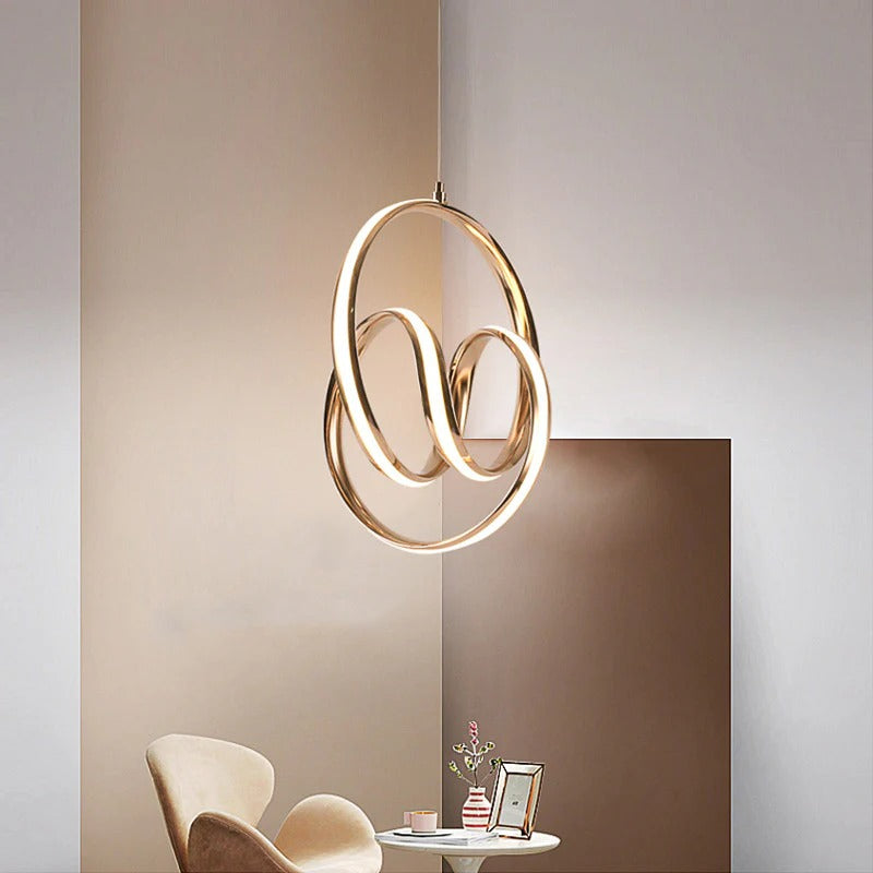 Criss n Cross Nebula (Gold) Pendant Light