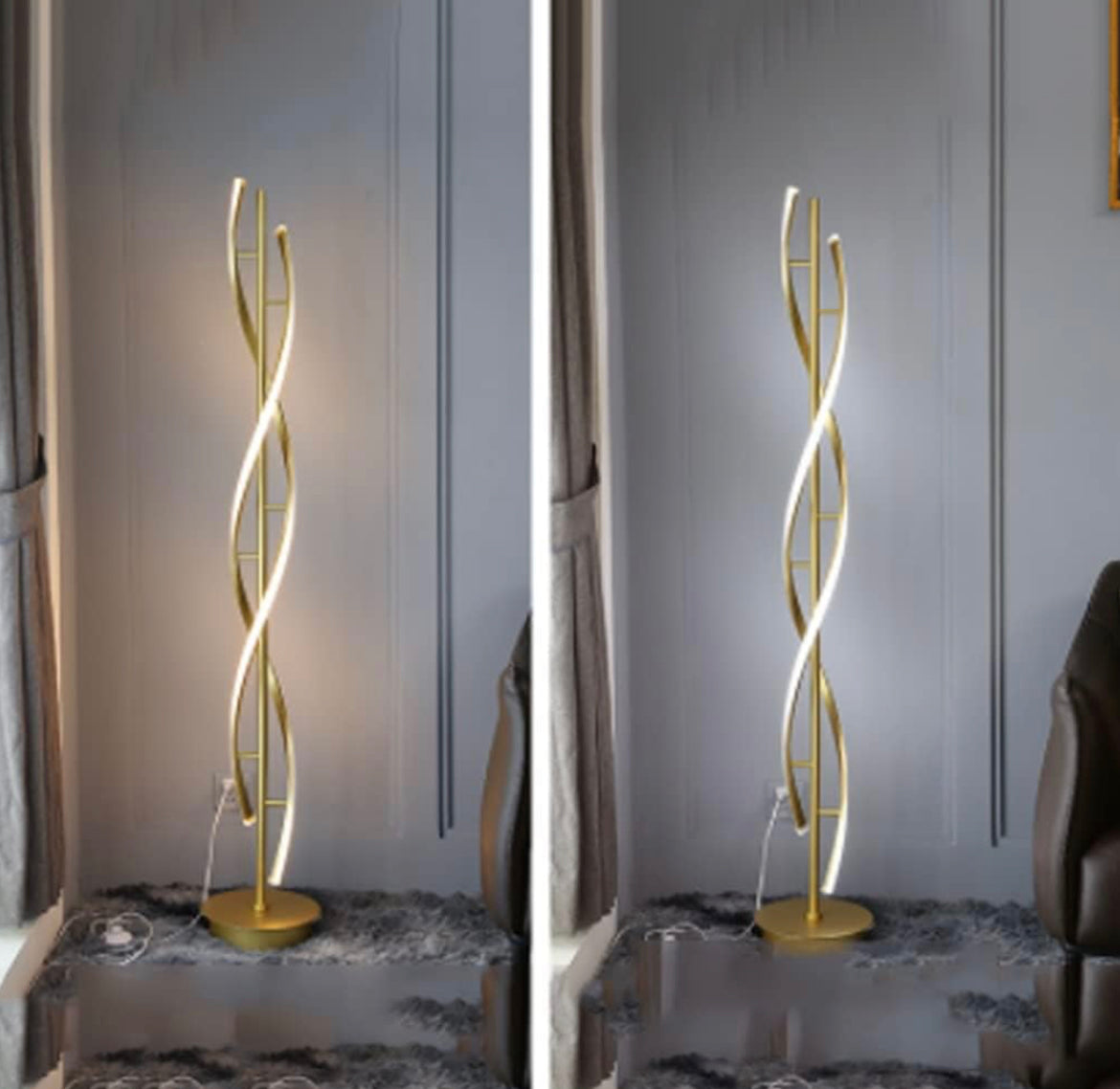 Standing Curvy (Gold) Floor Lamp