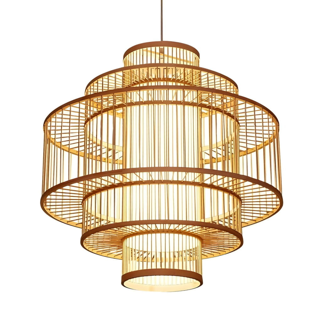 Bamboo and Rattan Pendant Light