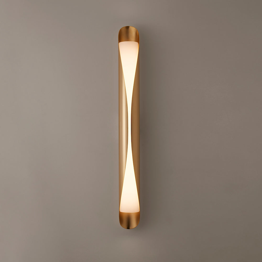 600 Mm Led Electroplated Gold Long Metal Wall Light