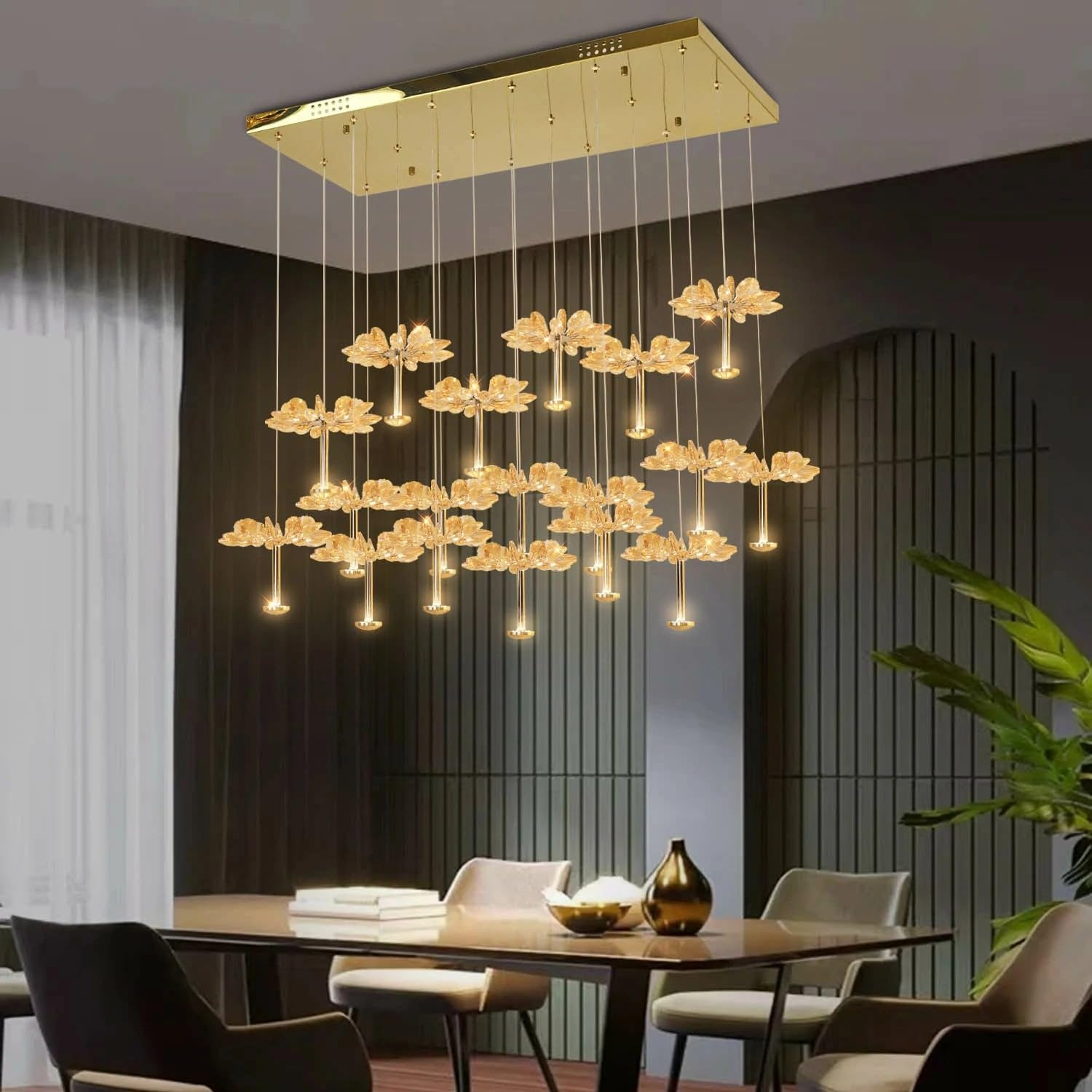 Modern Sunburst Crystal Dinning Chandelier
