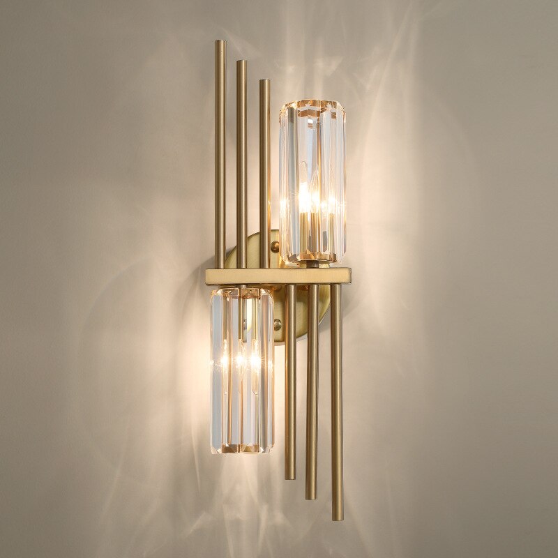 Postmodern Crystal Metal Wall Light