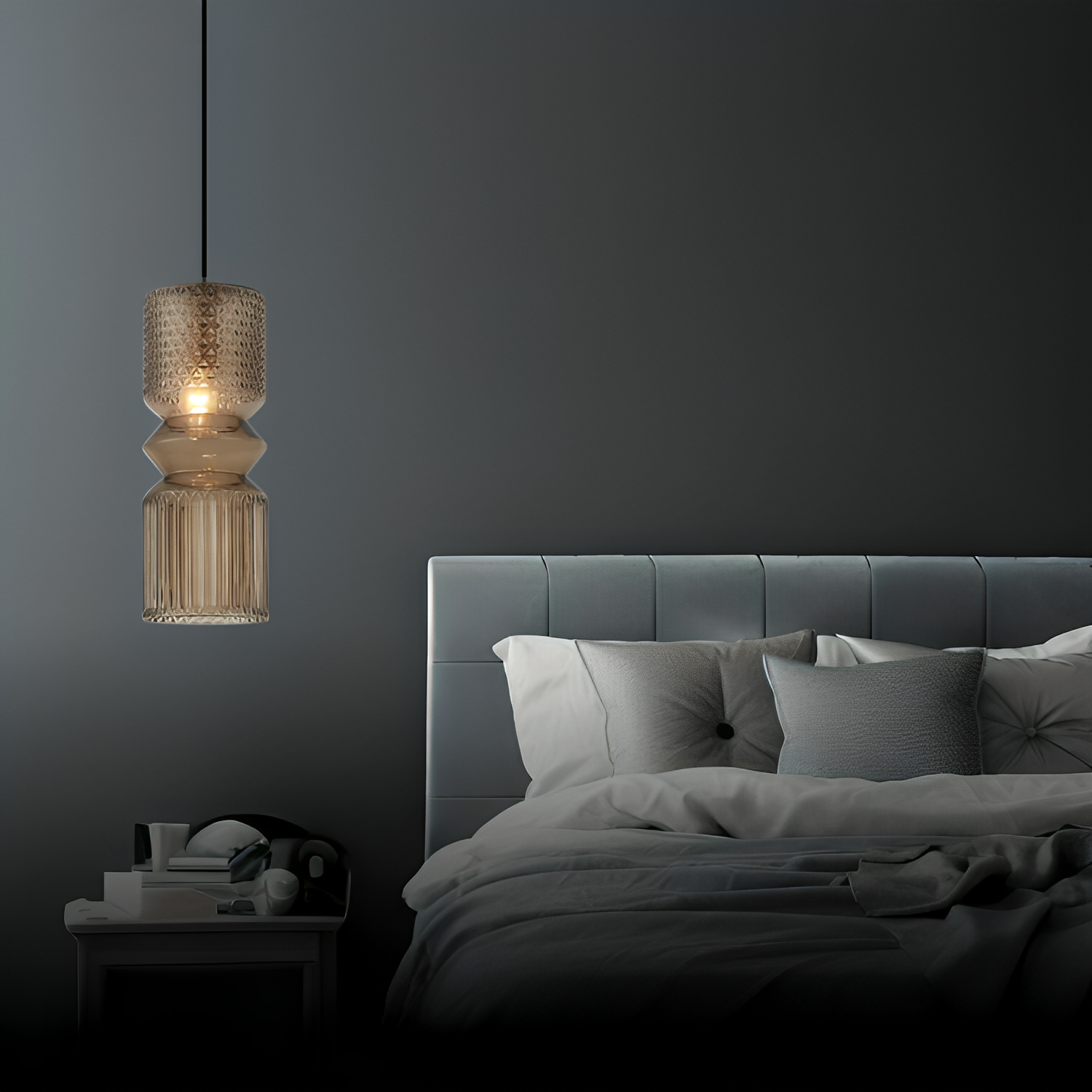 Led Crystal Crest Pendant Light