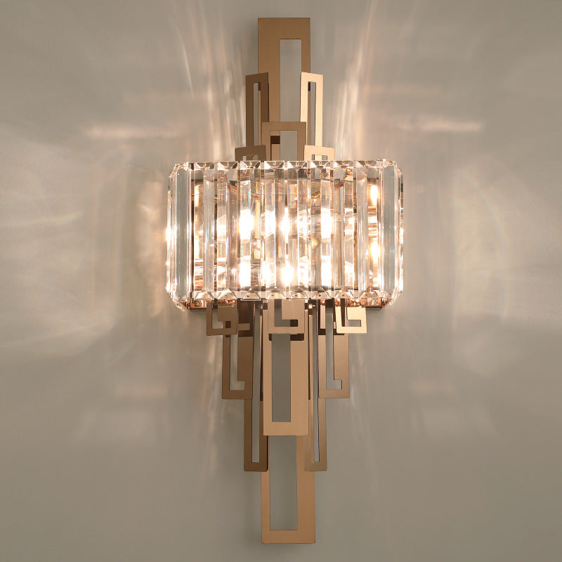 Rose Gold Crystal Wall Lamp