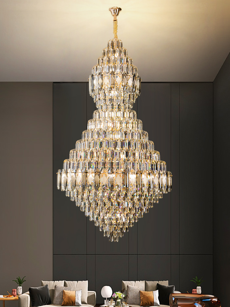 Crystal double height duplex Led Chandelier