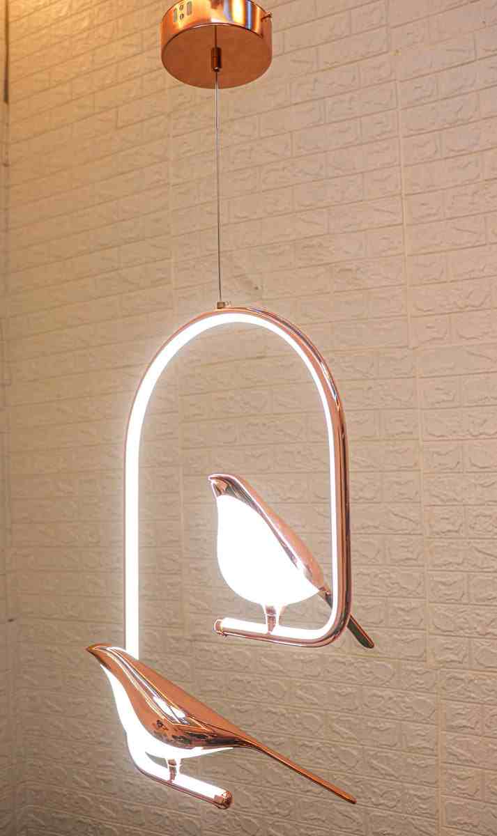 Optimistic Bird Pair Hanging Light