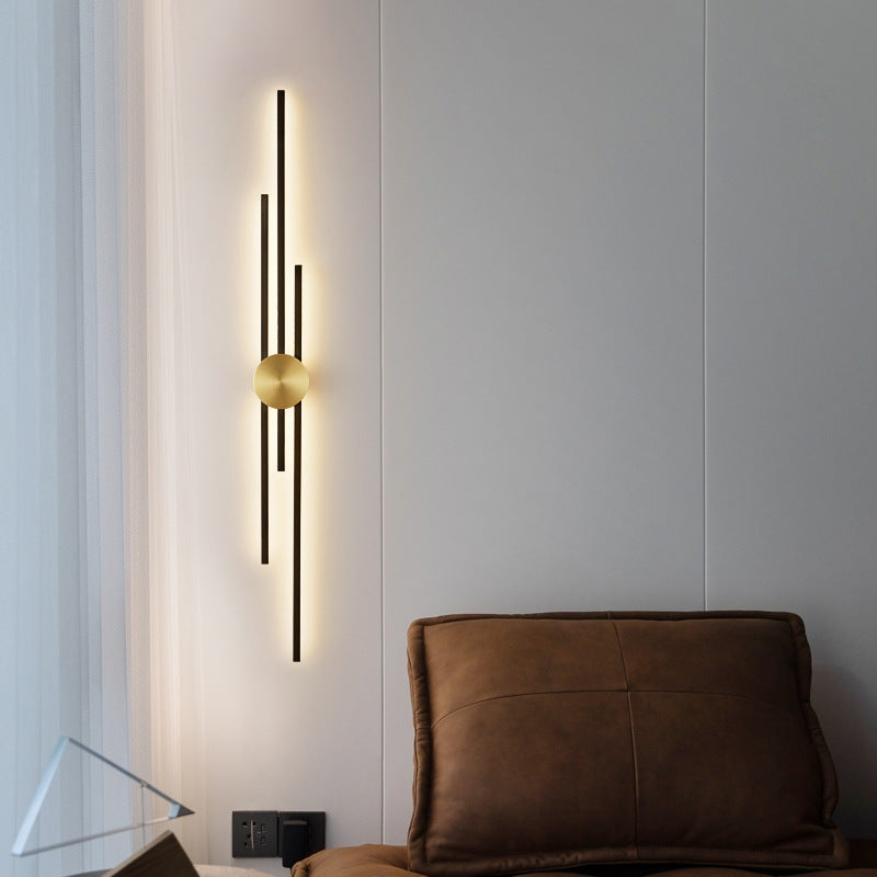 Marco Oro Black Gold Long Wall Light