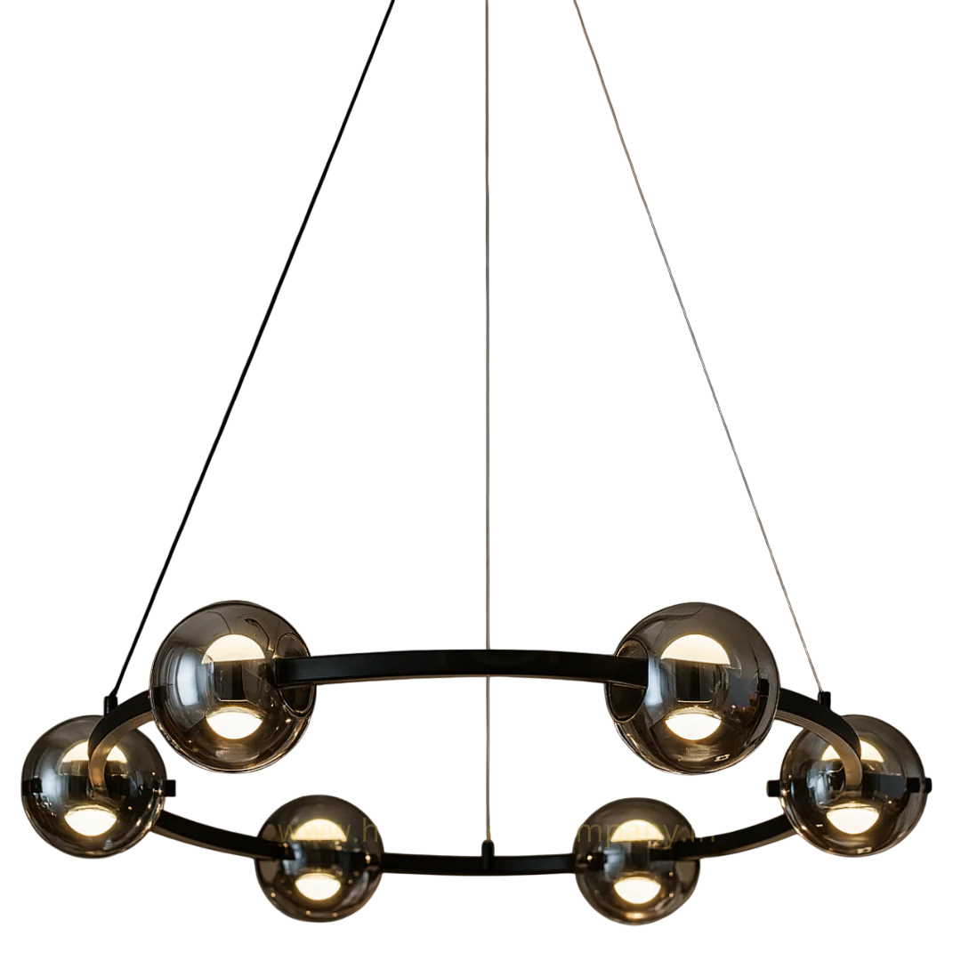 Celestial Arch (Glass, Smoke) Chandelier