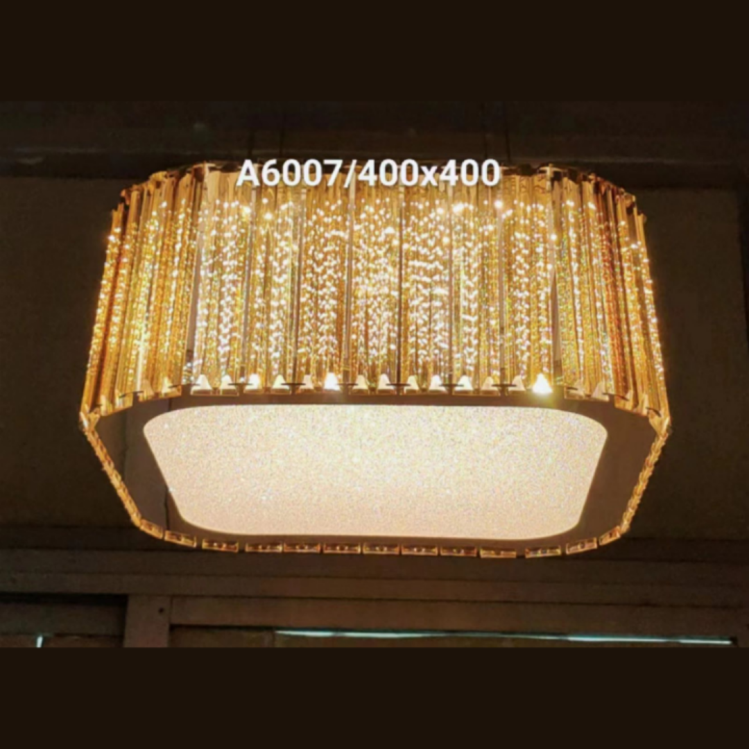 Square Edges Curved Crystal Chandelier Premium Quality