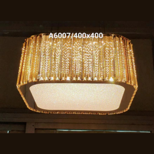 Square Edges Curved Crystal Chandelier Premium Quality