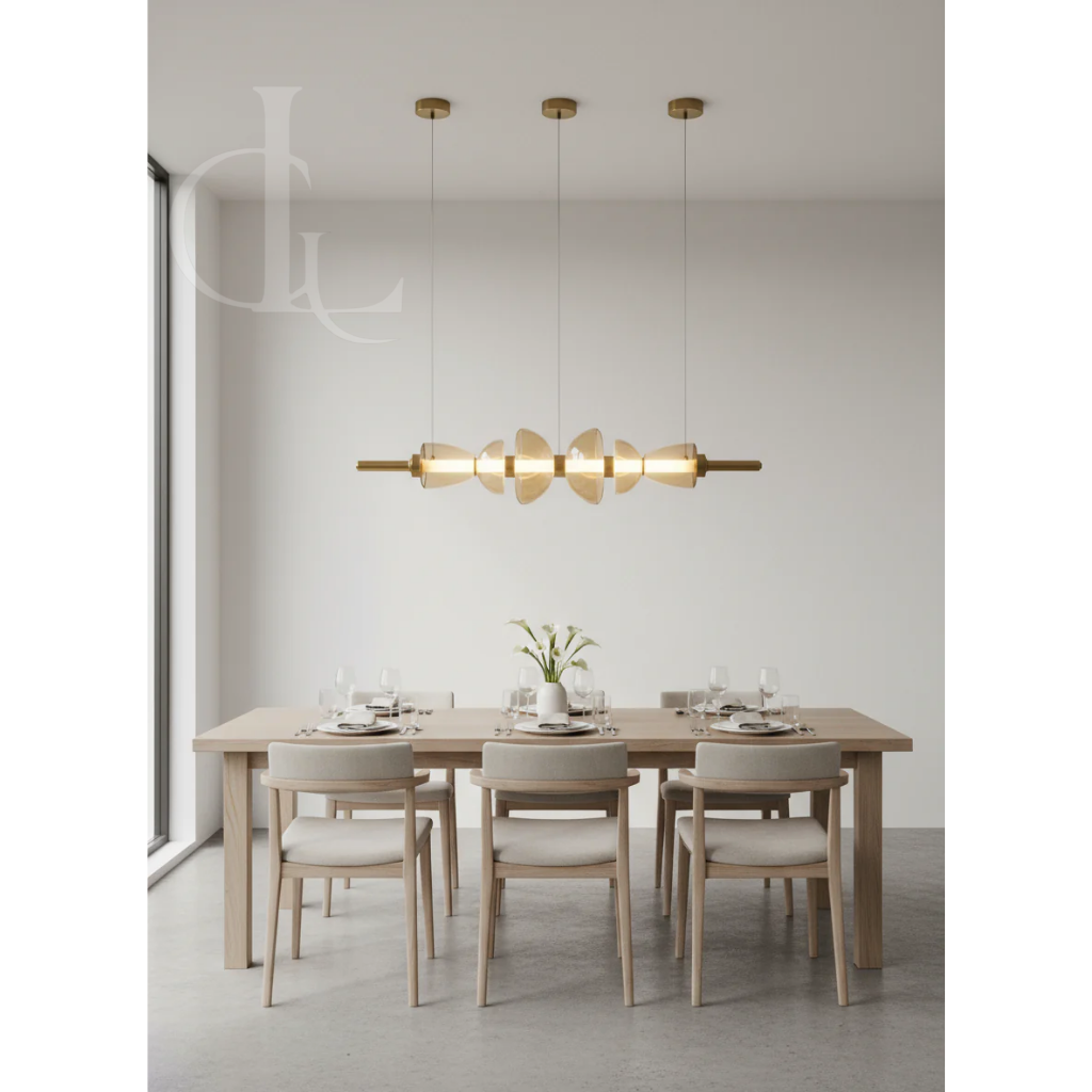 Separating Shadows (Amber, 1100 mm, Glass) Chandelier