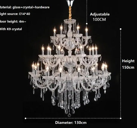 Large Crystal Chandelier