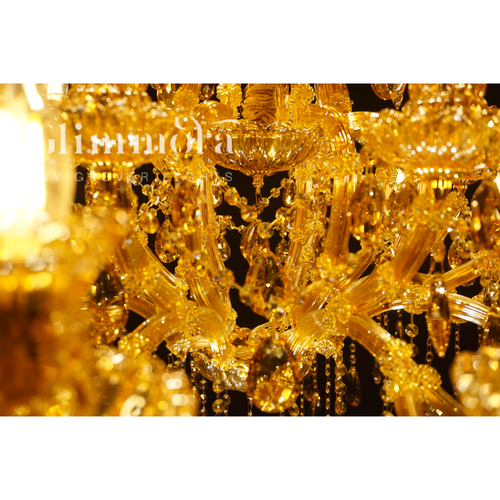 Stanza of Candles (Amber,24‑Arm) Chandelier
