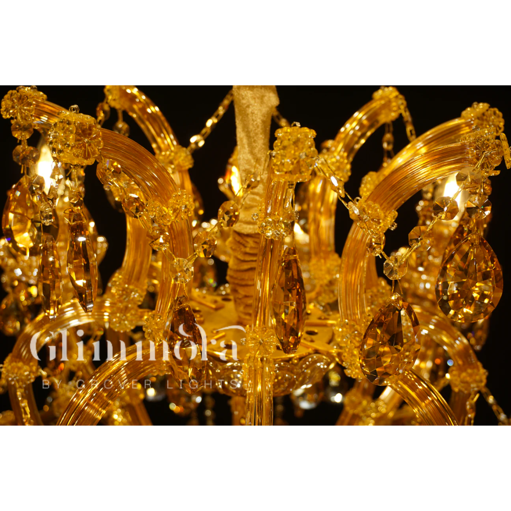 Stanza of Candles (Amber,24‑Arm) Chandelier