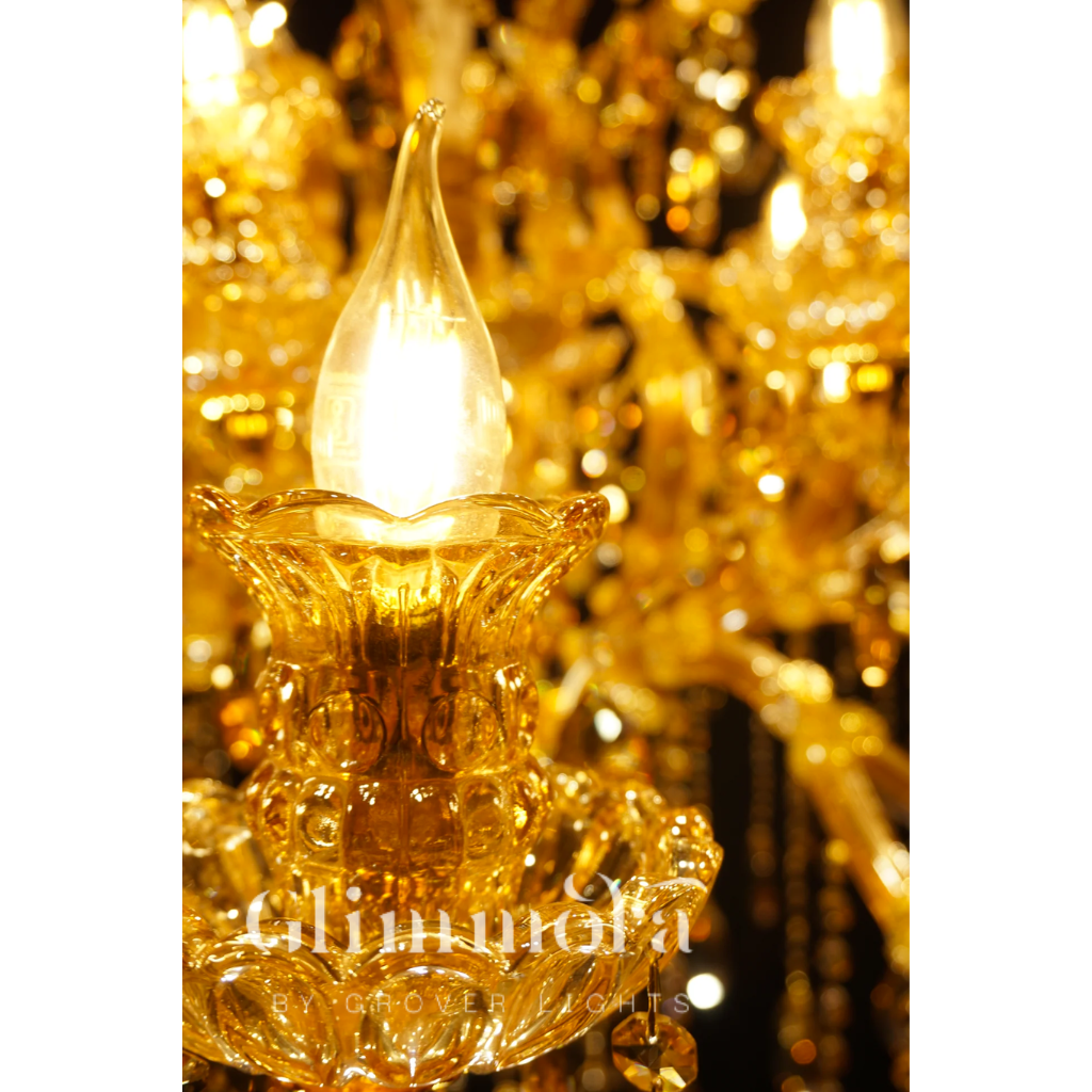 Stanza of Candles (Amber,24‑Arm) Chandelier