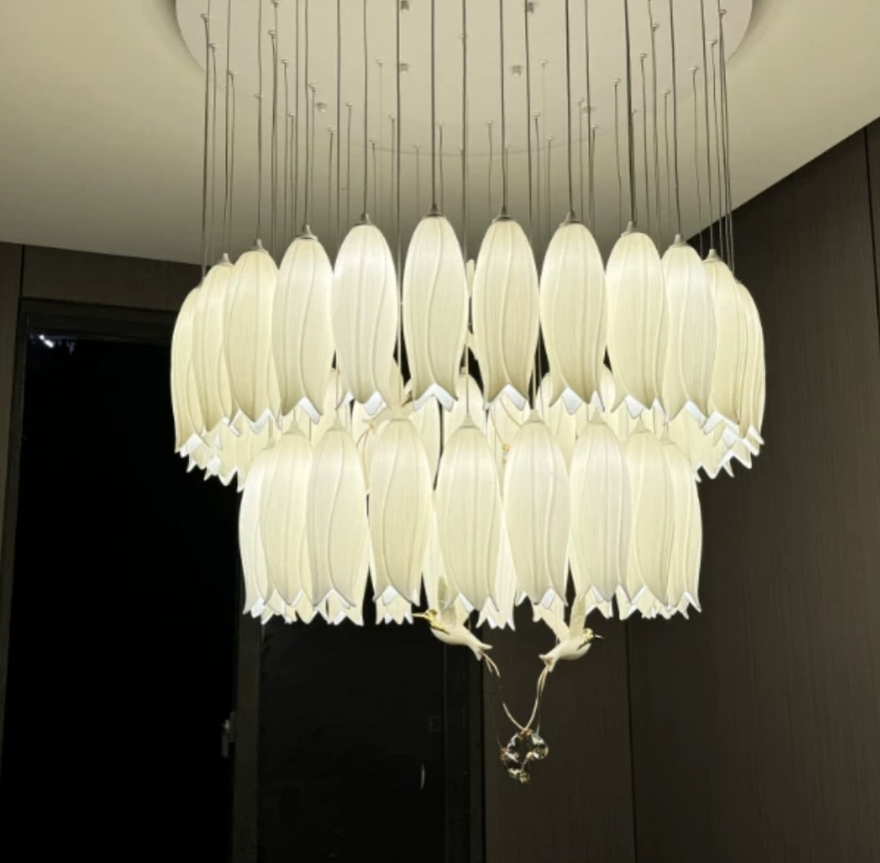 Petal Pirouette 'n' Tulip Falls Chandelier (54 Lights)