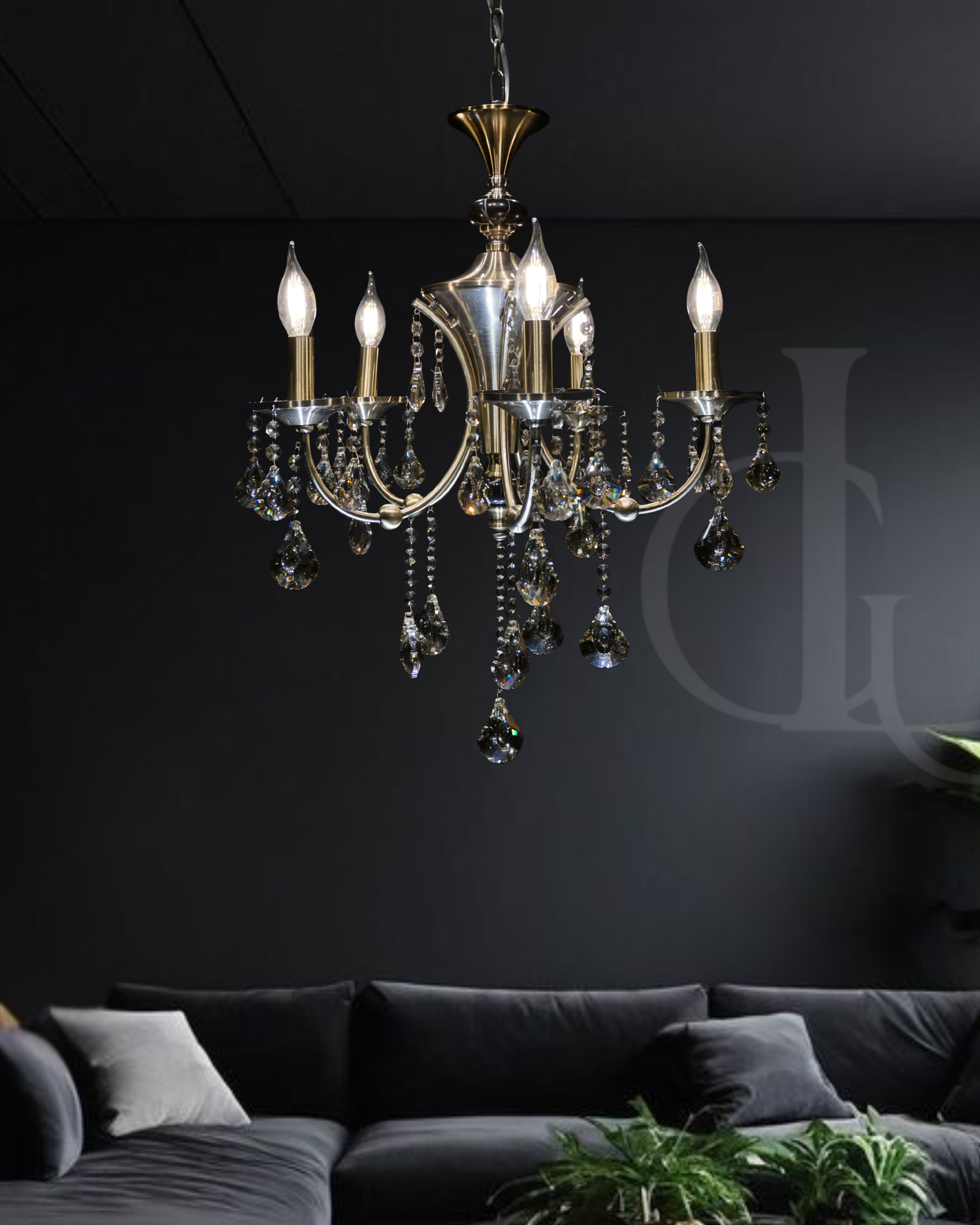 Imperium Lume Crystal Antique  Chandelier