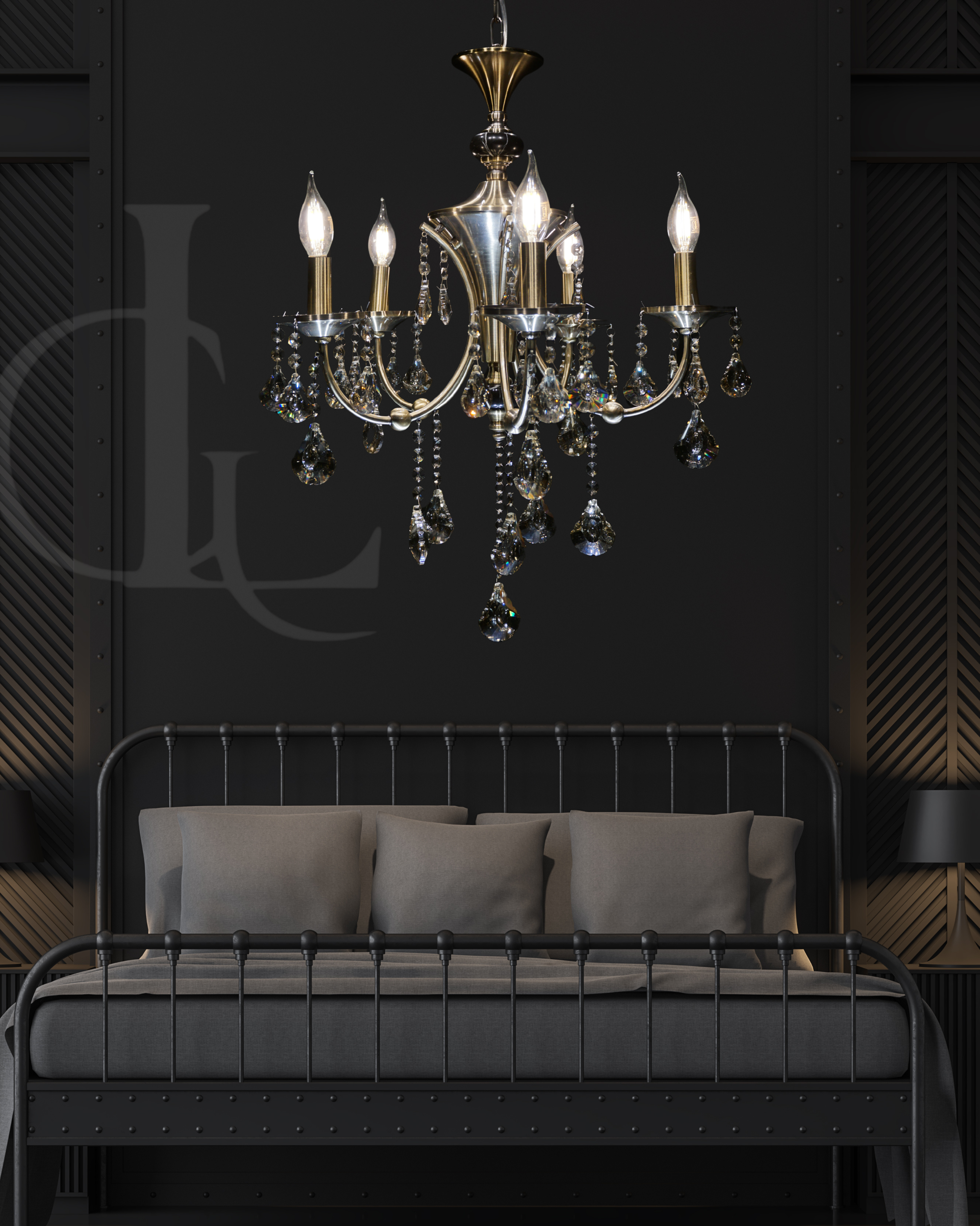 Imperium Lume Crystal Antique  Chandelier