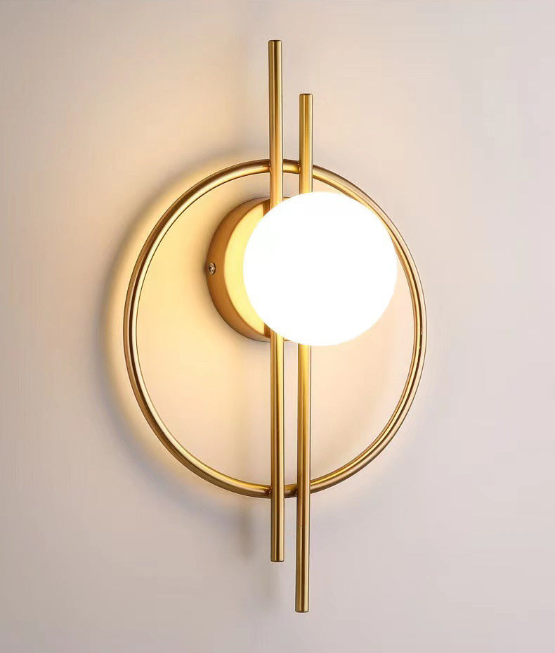 Frosty Globe Brilliance (Gold) Wall Light