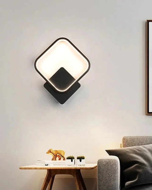 Luminaire Square LED Wall Light - Black