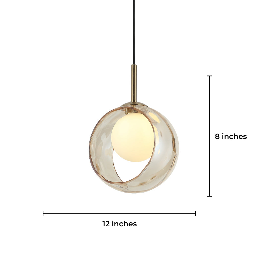 Halo Hues (Amber) Pendant Light