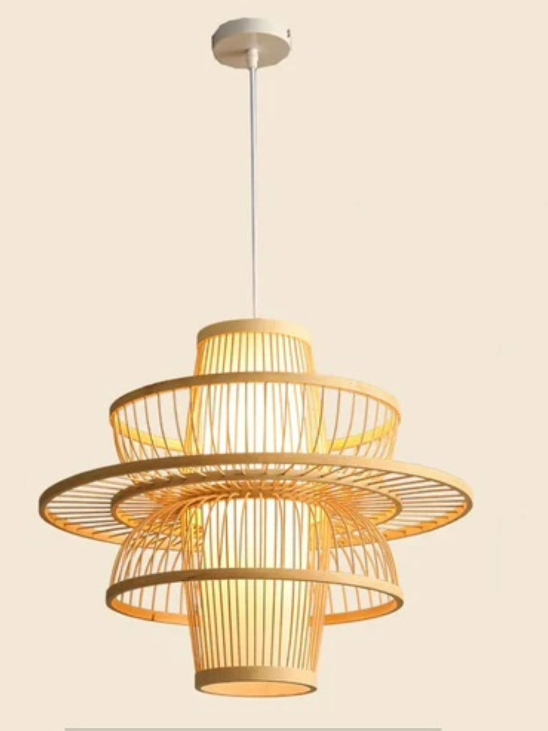 Bamboo Pendant Light for Living Room