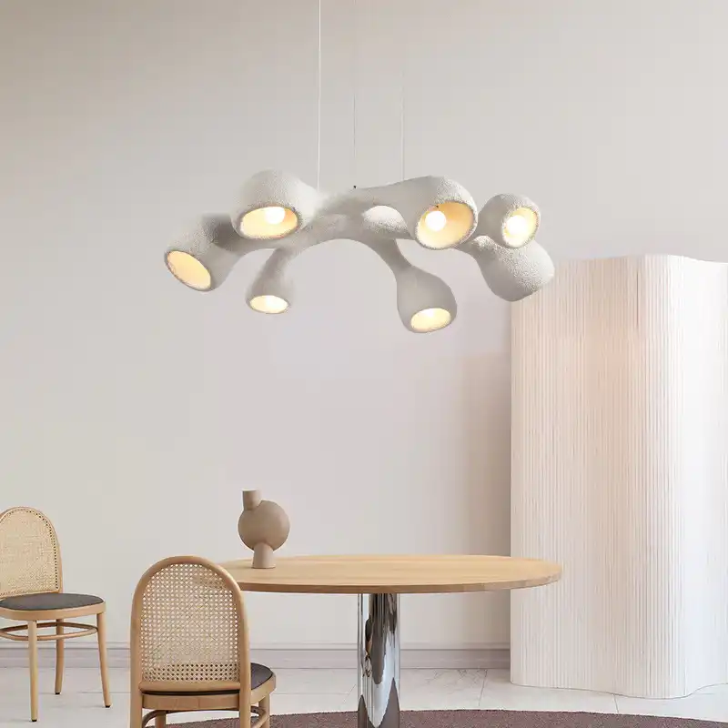 New Modern Polystyrene Source Holder Handmade 7 Head LED Chandelier