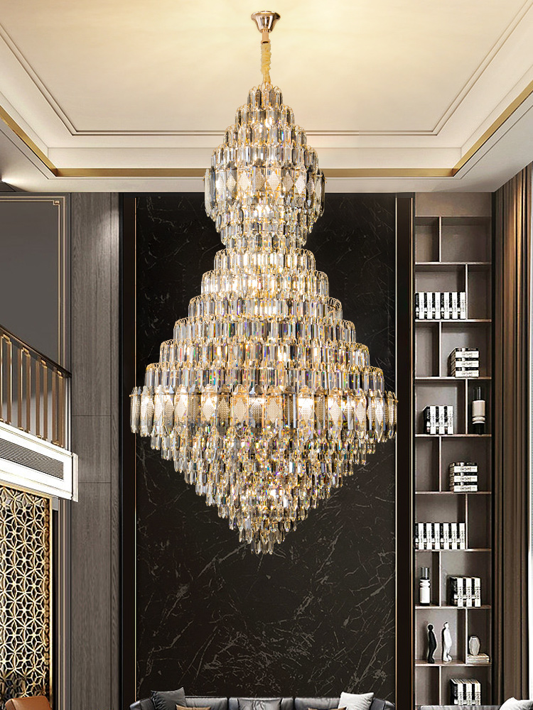 Crystal double height duplex Led Chandelier